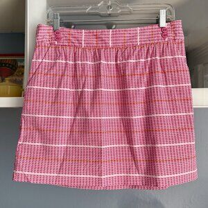 Vineyard Vines Whale Stripe Mini Skirt Size 6 Rhododendron Pink